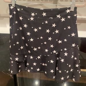 Nasty Gal Black and White Star Ruffle Mini Skirt